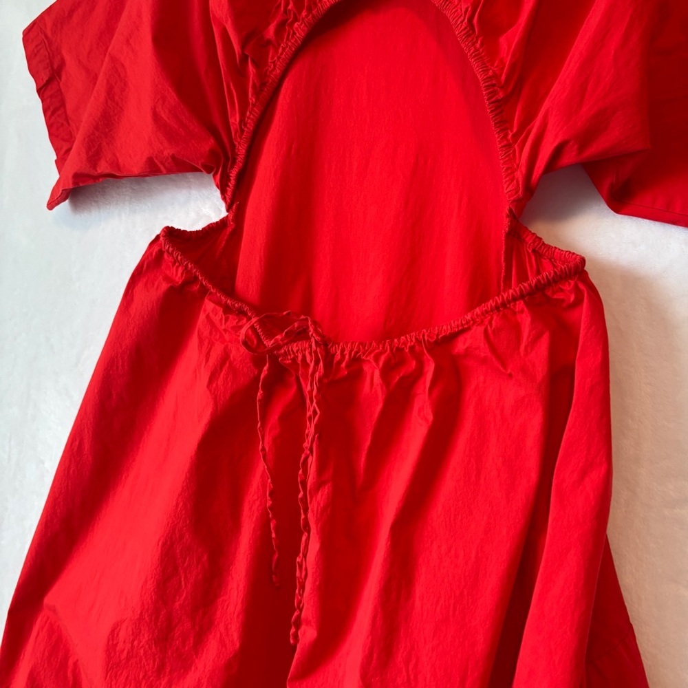 Free People womens red bubble dress casual Carmen Tee Midi Dress Size medium - Picture 12 of 15